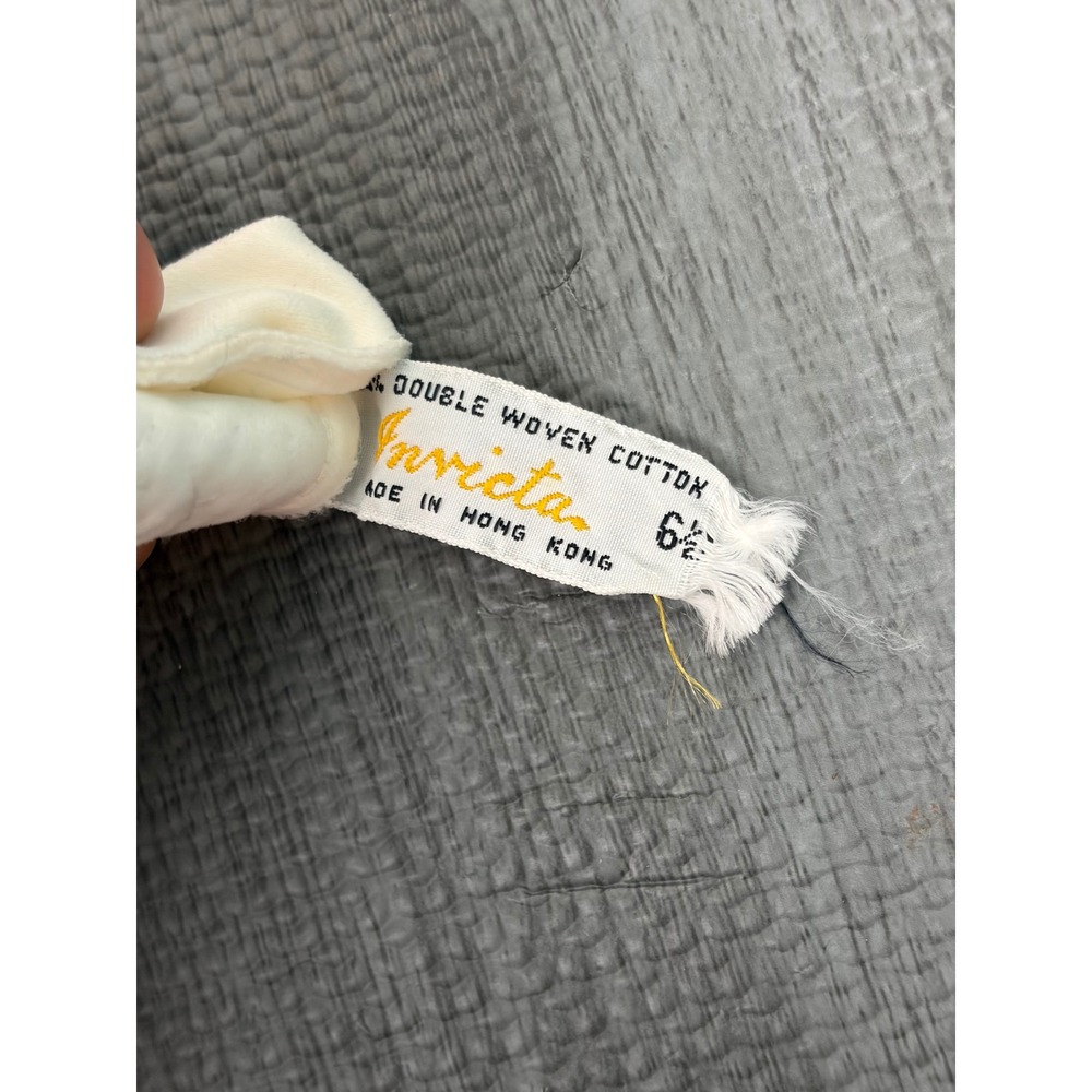 Invicta Opera Gloves 6.5 White Vintage Beaded Cotton Mid Century Formal Wedding - Picture 8 of 13